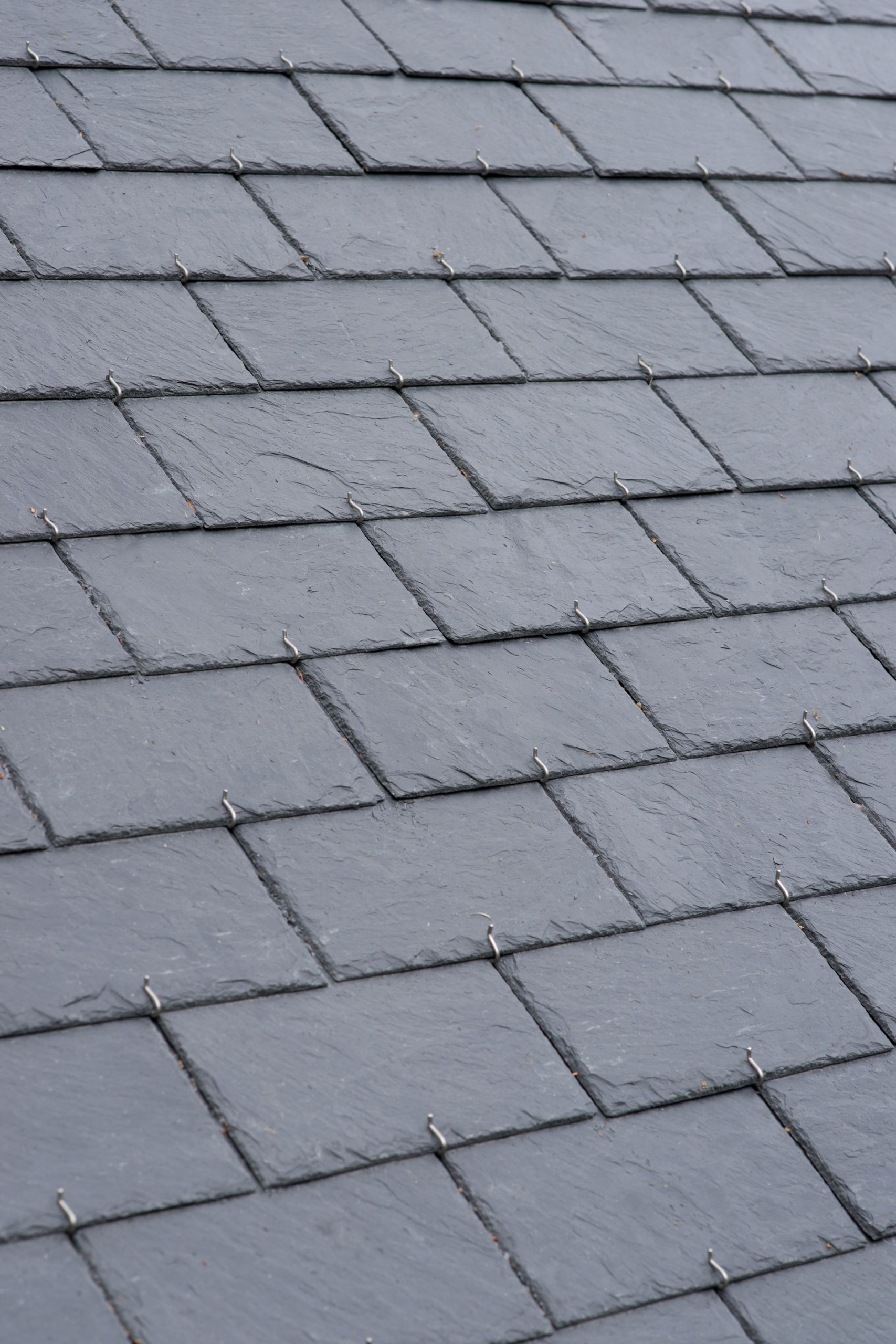 Close up of slate roof installed on UK home