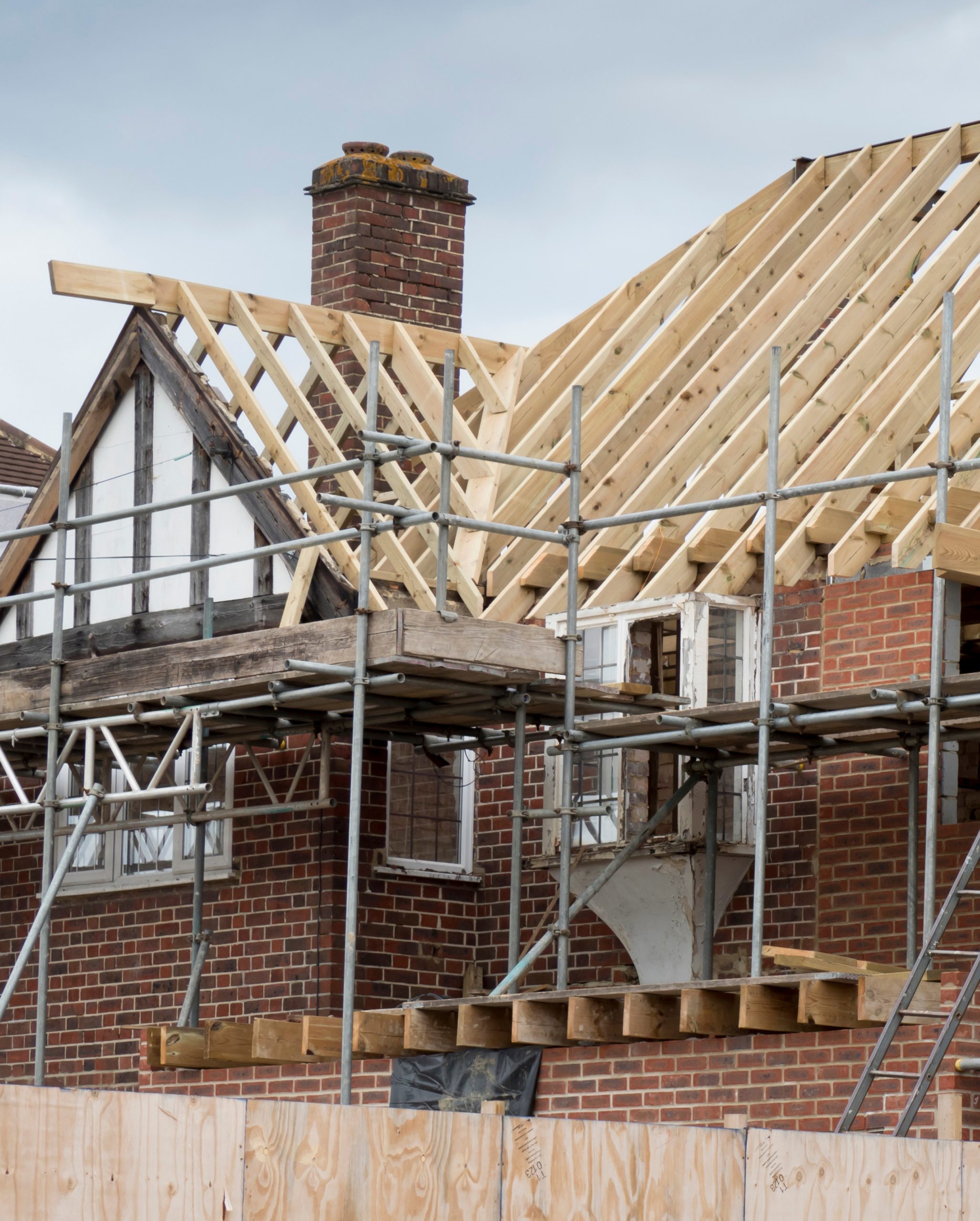 House going through a home improvement