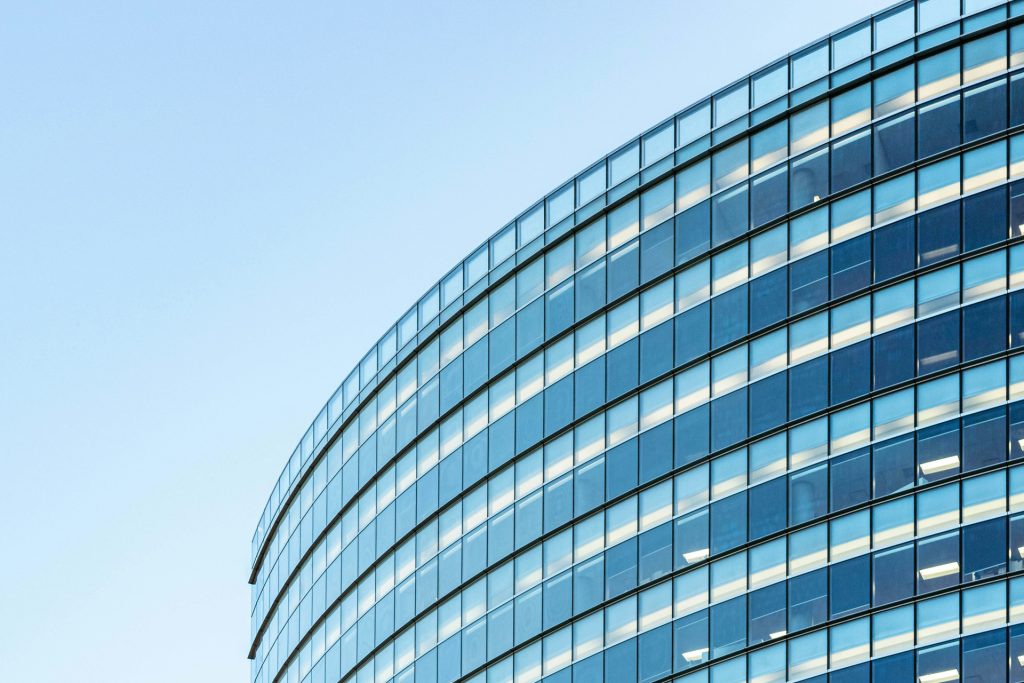 Glass building